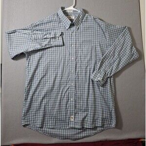 Onward Reserve Shirt Mens XL Classic Fit Blue Plaid Button Up Long Sleeve
